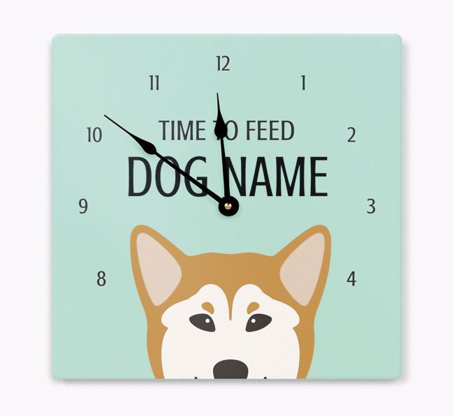 Time To Feed: Personalized {breedFullName} Wall Clock